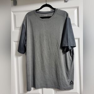 Mens -Reebok- Grey,Moisture Wicking,Short Sleeved T-Shirt-Size 3XL